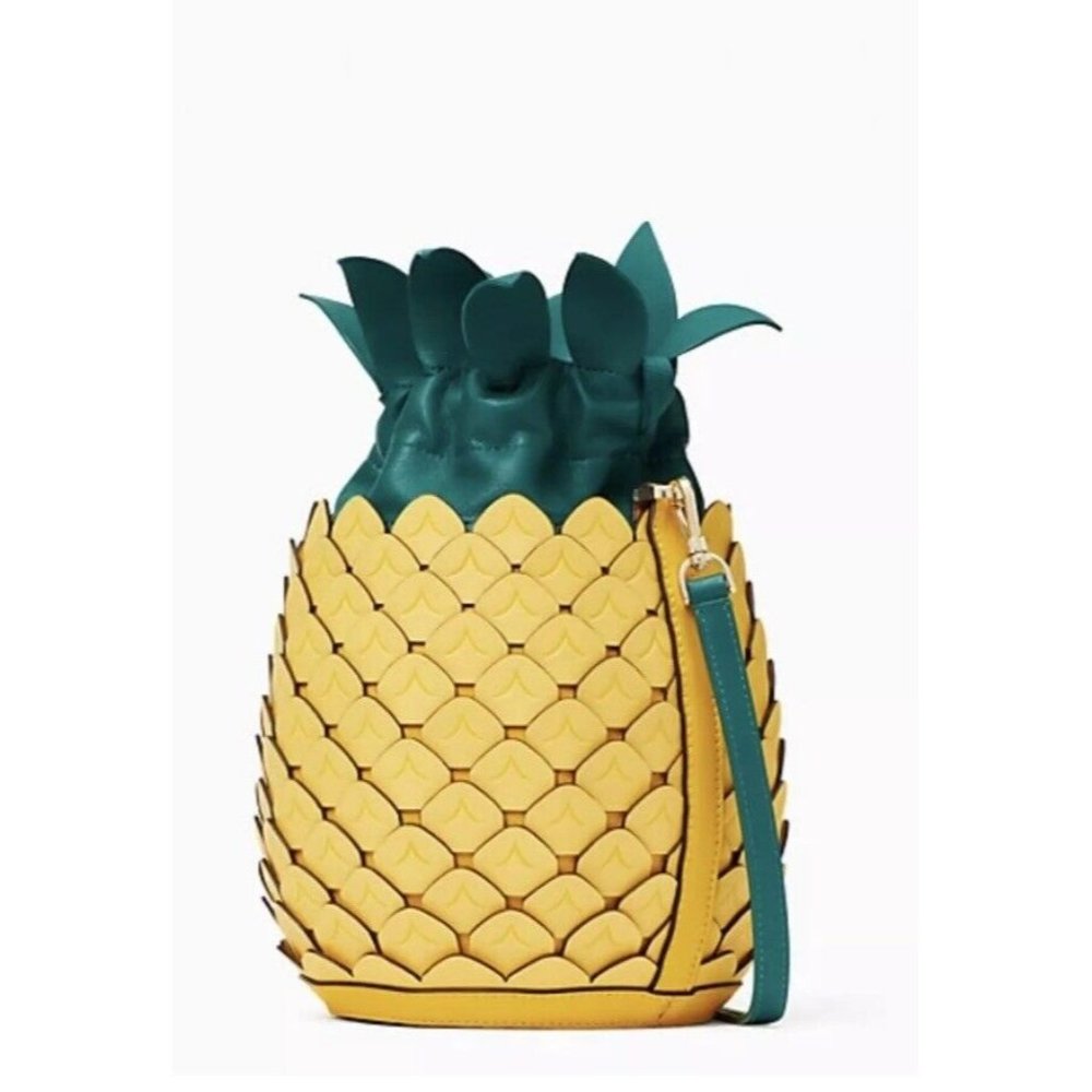 NWT Kate Spade Pineapple Crossbody Bucket Bag Amazing Colada Novelty SUMMER 2022 - Picture 2 of 7